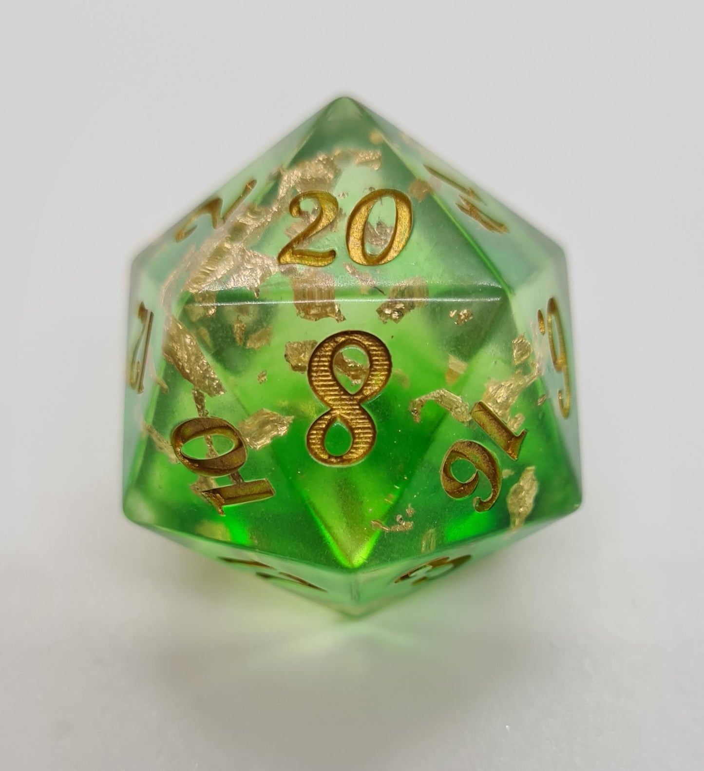 Chunky green treasure dice