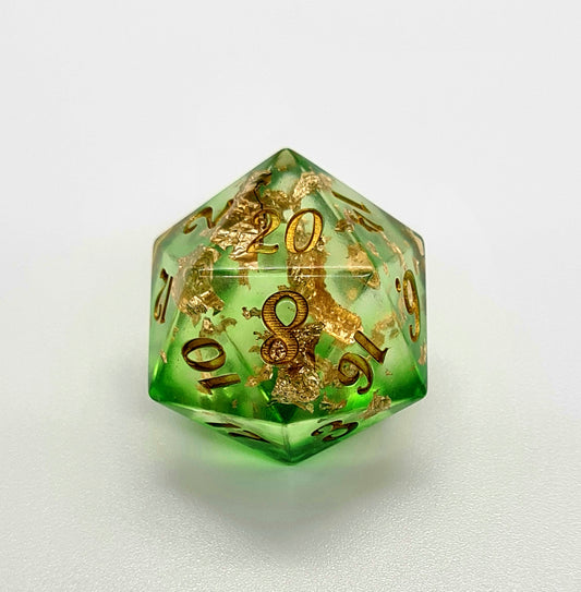 Chunky green treasure dice