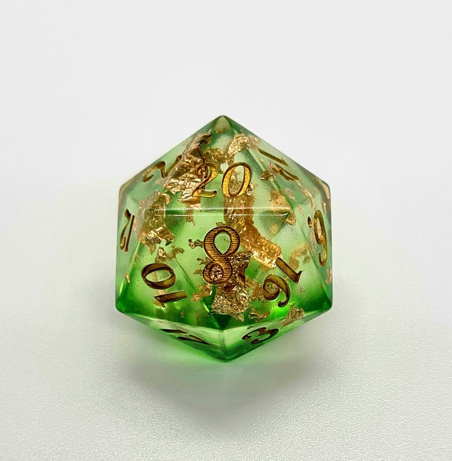 Chunky green treasure dice
